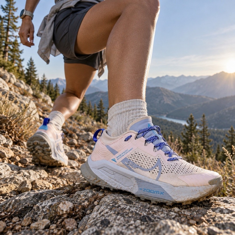 Nike Zegama Trail Low Womens 8 Running Shoes Pearl Pink Blue Whisper DH0625-601